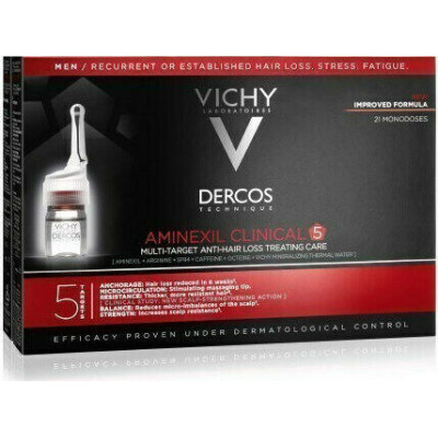 DERCOS AMINEXIL CLINICAL 5 HOMME 21X6ML